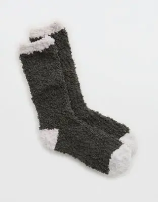 American Eagle Fuzzy Crew Socks. 1