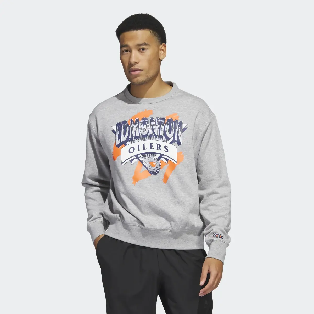 Adidas Oilers Vintage Crew Sweatshirt. 2