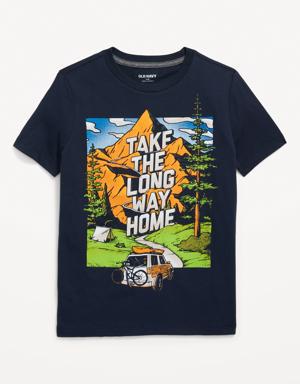 Old Navy Soft-Washed Graphic T-Shirt for Boys blue
