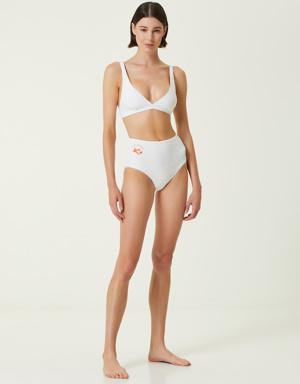 Beymen Beyaz Logolu Yüksek Bel Üçgen Bikini Takımı. 3 Beymen Beyaz Logolu Yüksek Bel Üçgen Bikini Takımı. 3