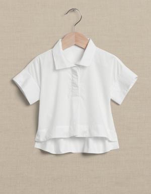 Laurel Popover Shirt for Baby + Toddler white
