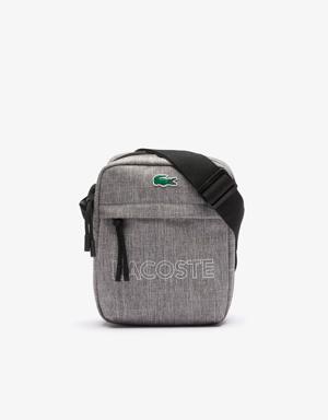 Lacoste Neocroc Rectangular Heathered Canvas Backpack 
