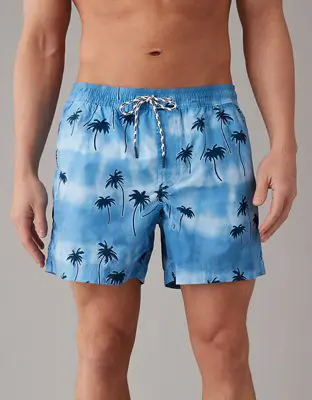 American Eagle Tropical 5" Swim Trunk. 1