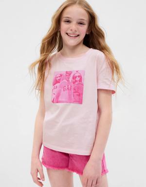 &#215 Barbie&#153 Kids Organic Cotton Logo Graphic T-Shirt pink