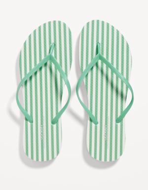 Old Navy Printed Flip-Flop Sandals for Women (Partially Plant-Based) green
