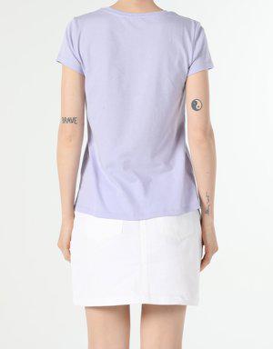 Purple Woman Short Sleeve Tshirt
