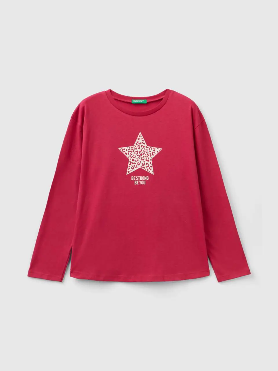 Benetton t-shirt in warm cotton with print. 1