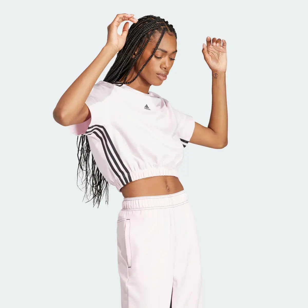 Adidas Dance 3-Stripes Crop Tee. 3