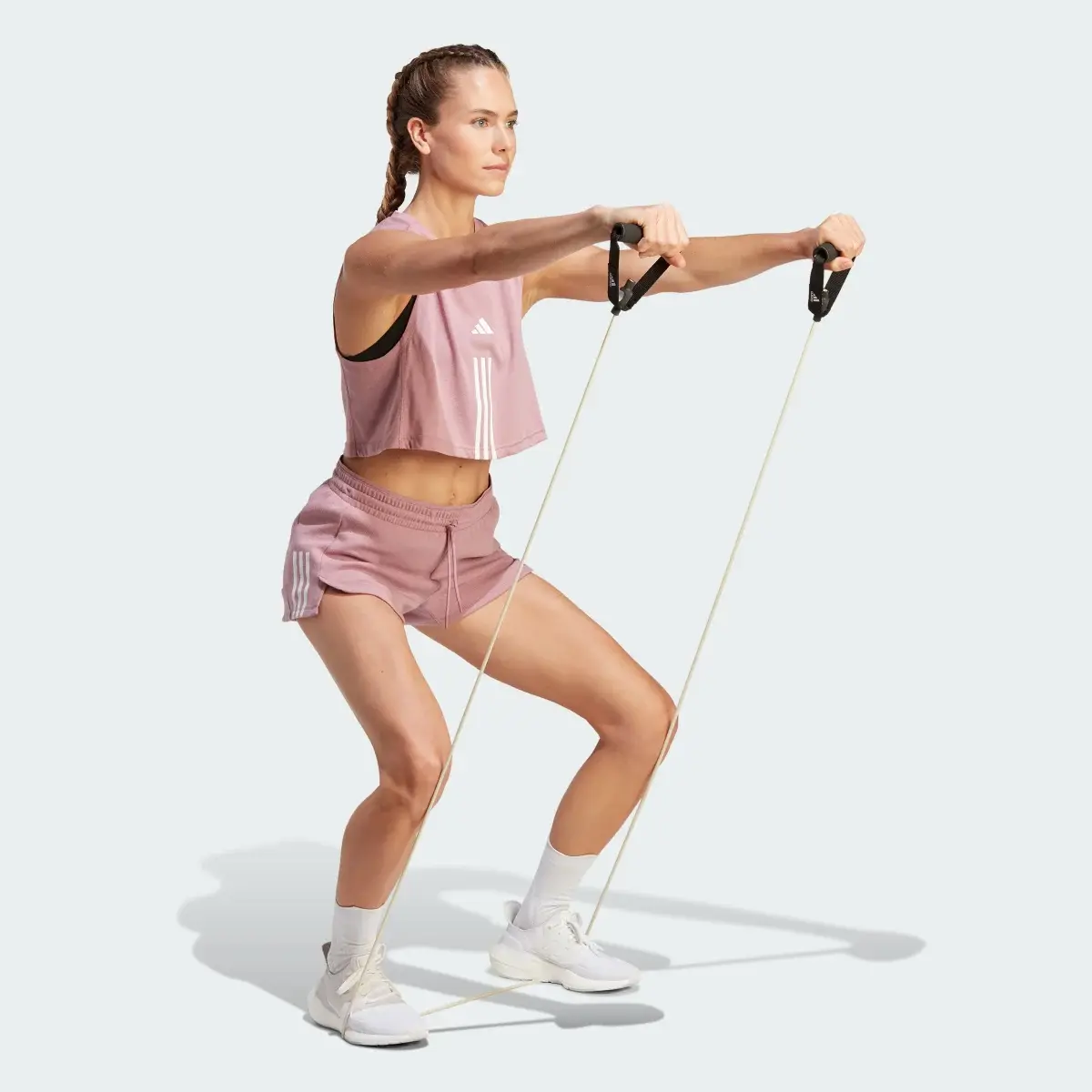 Adidas Train Essentials Train Cotton 3-Stripes Pacer Shorts. 3