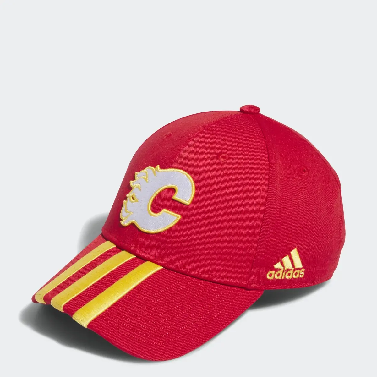 Adidas Calgary Flames 3-Stripes Adjustable Cap. 1