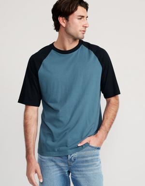 Color-Block Raglan T-Shirt for Men blue