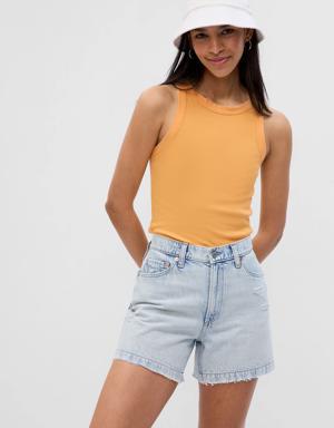 Gap Rib Halter Tank Top orange