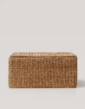 Braided basket with handles 45x35cm