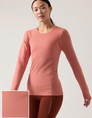 Athleta Flurry Blizzard Seamless Top pink