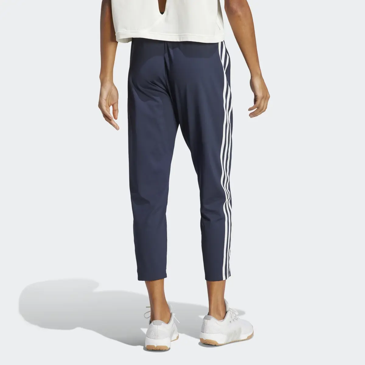 Adidas AEROREADY Made4Training 7/8 Knit 3-Stripes Tapered Pants. 2