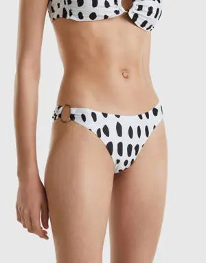 swim bottoms with spotted print