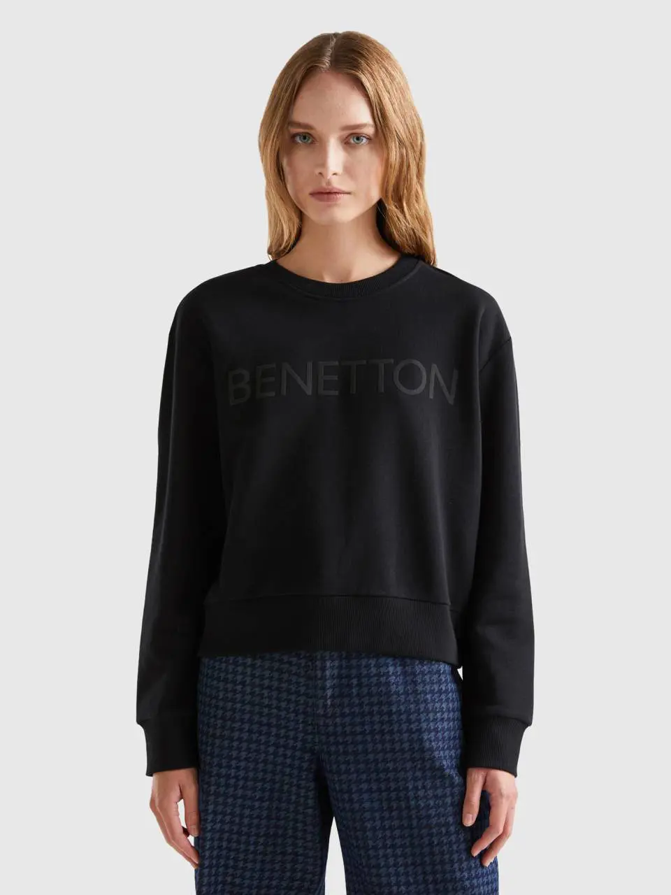 Benetton pullover sweatshirt with logo print. 1