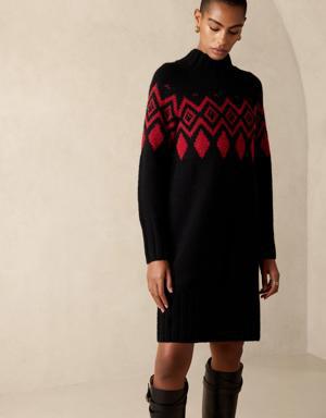 Adria Fairisle Sweater Dress black