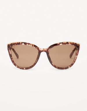 Oversized Tortoise Cat-Eye Sunglasses brown