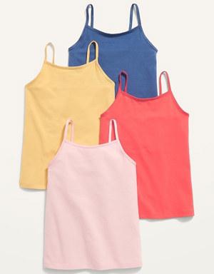 4-Pack Fitted Cami Tops for Toddler Girls