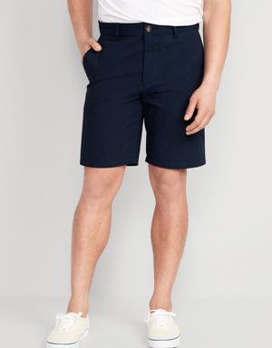 Slim Rotation Chino Seersucker Shorts -- 9-inch inseam blue