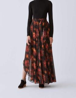 Sheer Bloom Print Maxi