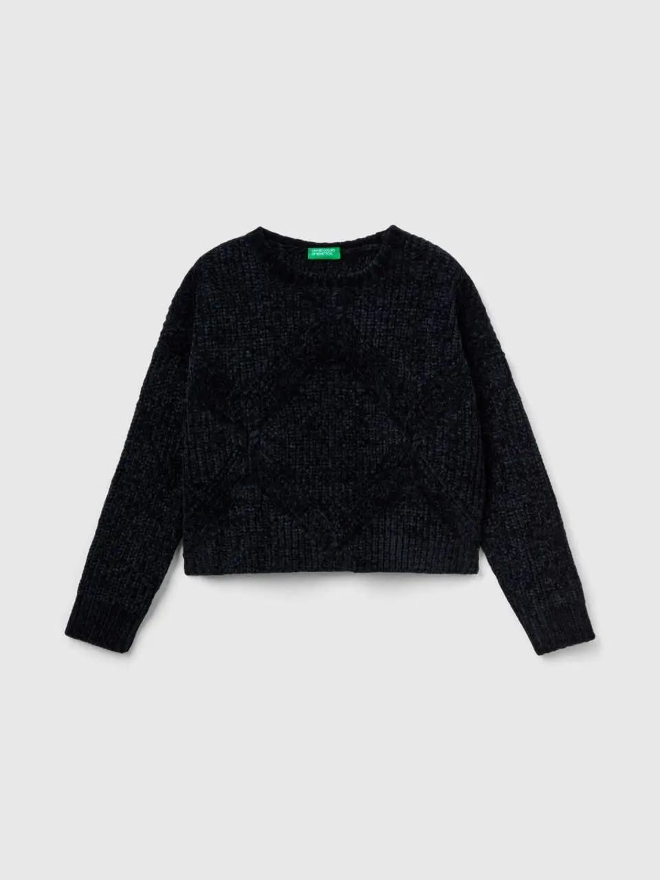 Benetton boxy fit chenille sweater. 1