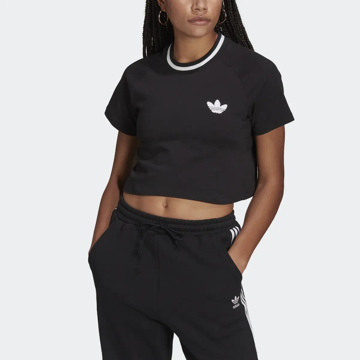 Adidas T-shirt Crop Top Rib. 1