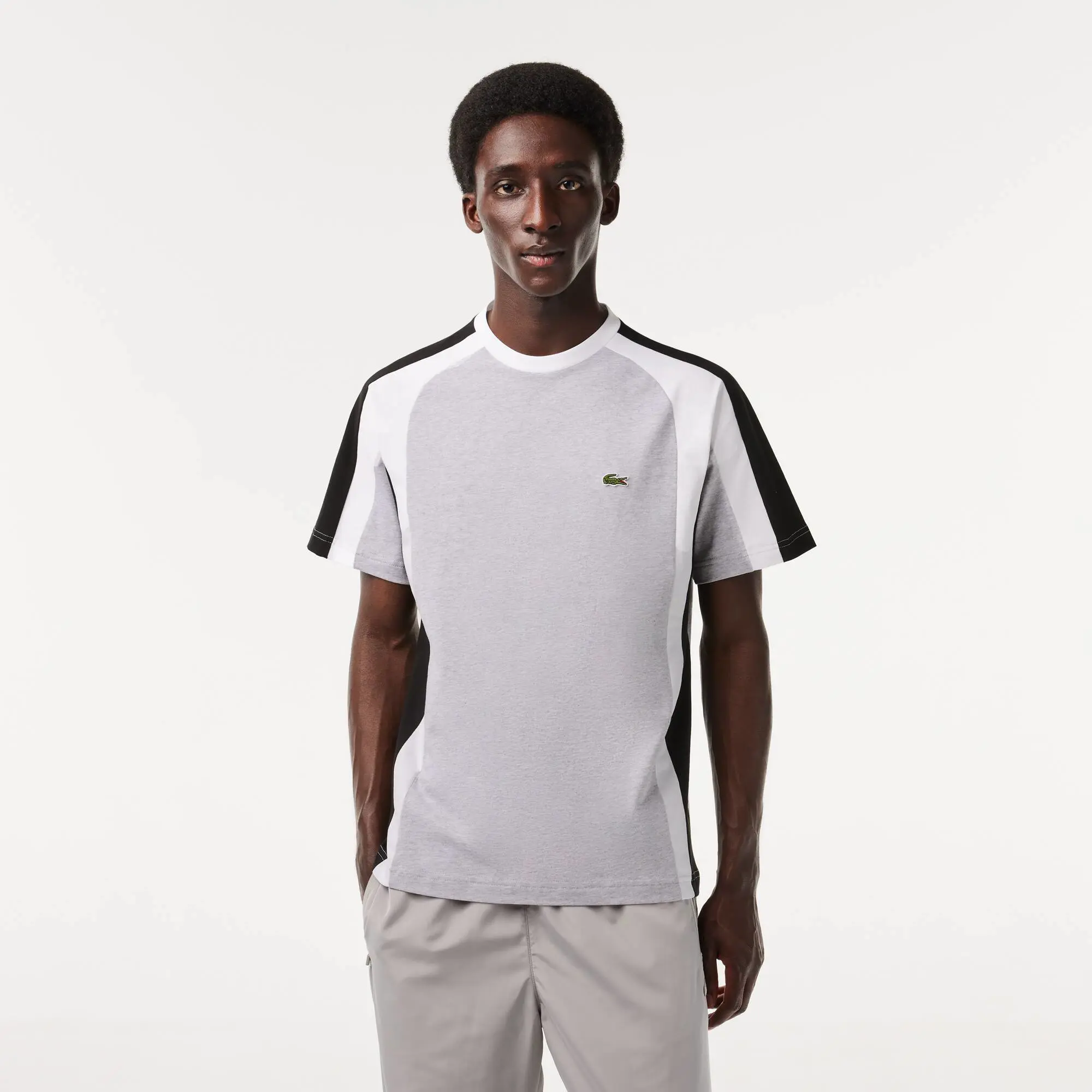 Lacoste Camiseta de hombre Lacoste en punto de algodón color block. 1