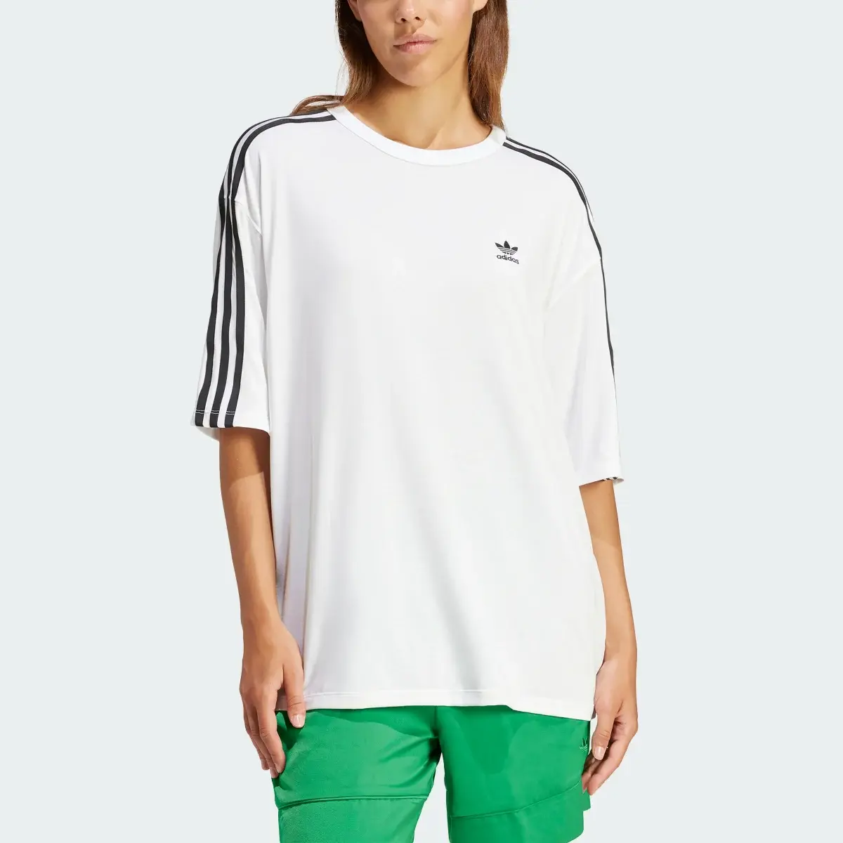 Adidas 3-Stripes Oversized Tee. 1