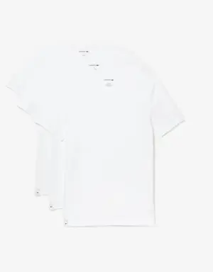 Confezione da 3 T-shirt da uomo slim fit in cotone con scollo a v