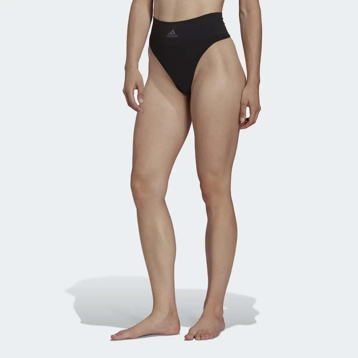 Adidas Active Seamless Micro Stretch High Waist Thong Underwear. 1