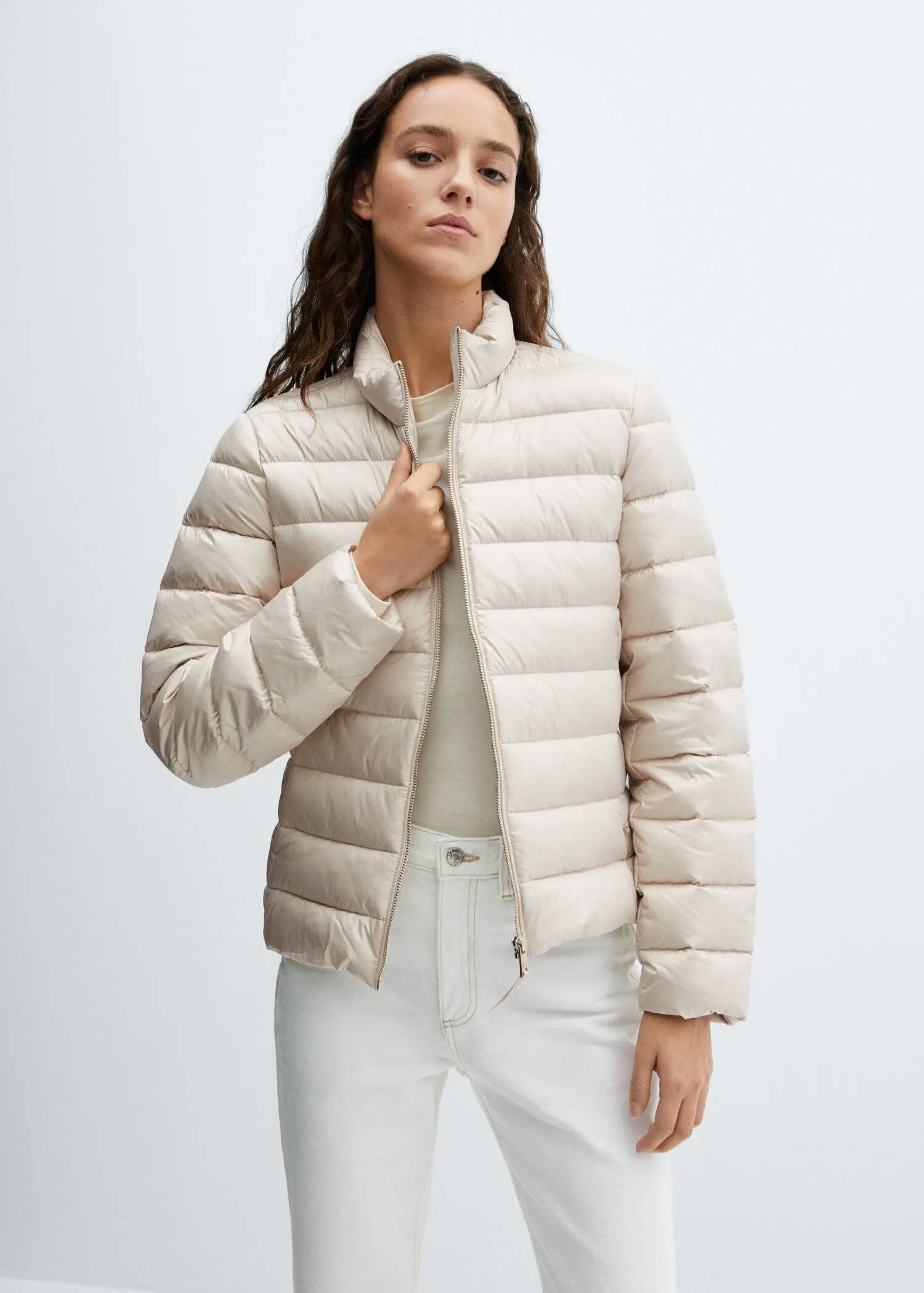 Mango Quilted feather coat. 2