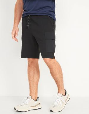 Old Navy Dynamic Fleece Hybrid Cargo Shorts for Men -- 9-inch inseam black