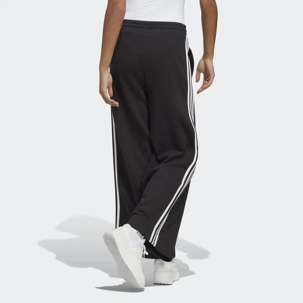 Adidas Essentials 3-Stripes French Terry Wide Joggers. 2