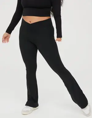 By Aerie Real Me Double Crossover Flare Legging