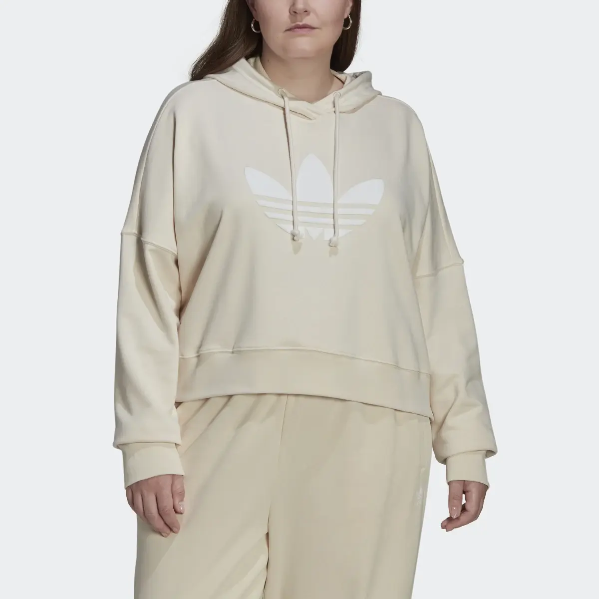 Adidas Cropped Hoodie (Plus Size). 1