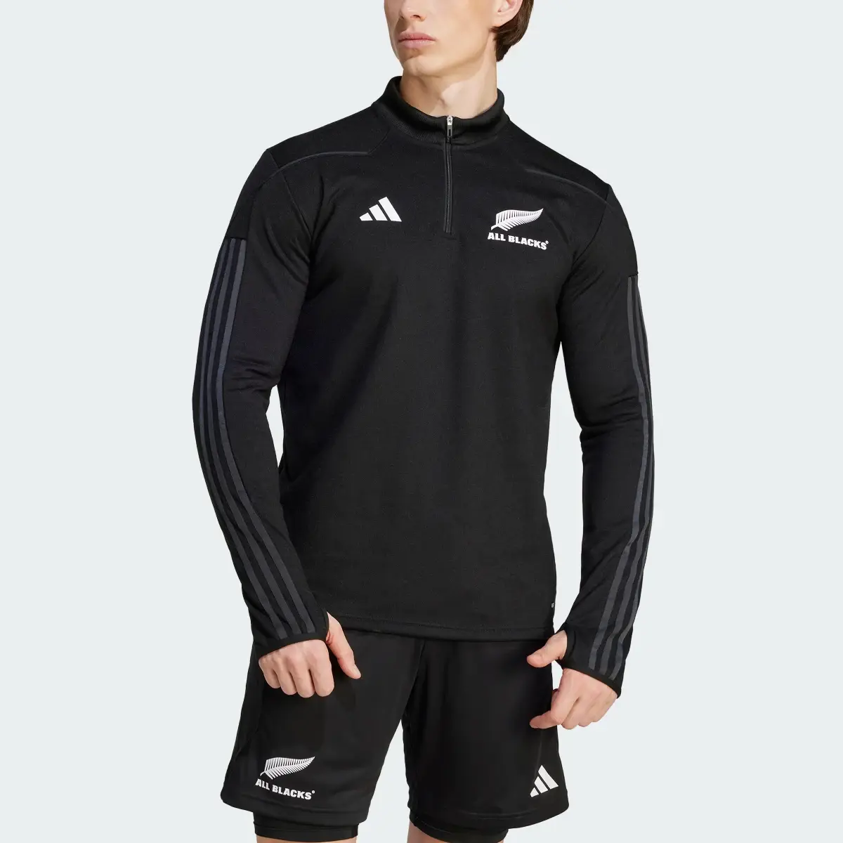 Adidas All Blacks AEROREADY Warming Fleece Longsleeve. 1