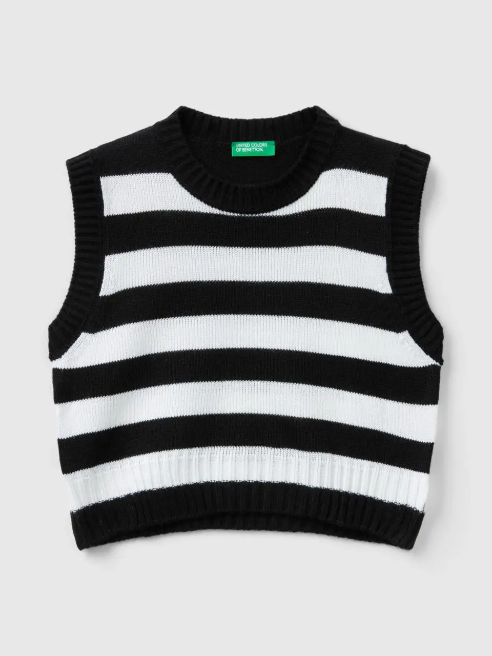 Benetton two-tone striped vest. 1