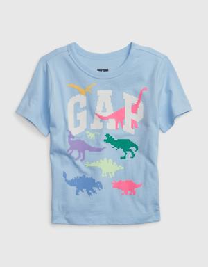 Gap Toddler 100% Organic Cotton Mix and Match Graphic T-Shirt blue