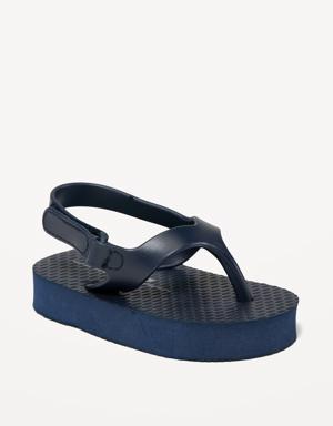 Unisex Solid Flip-Flops for Baby (Partially Plant-Based) blue
