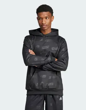 Embossed Polar Fleece Hoodie