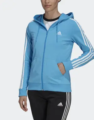 Adidas Essentials 3-Stripes Full-Zip Hoodie