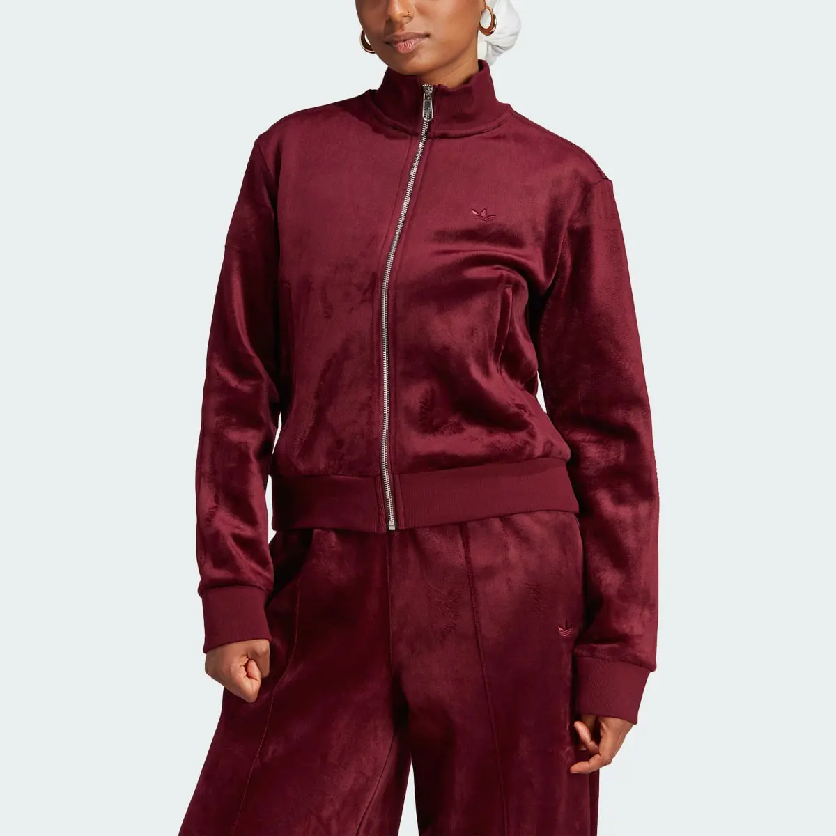 Adidas Premium Essentials Velour Track Top. 1