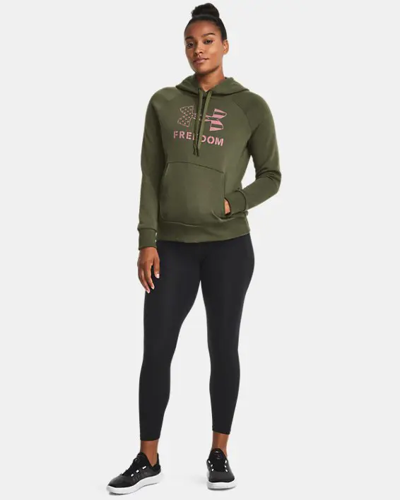 Under Armour Women's UA Freedom Rival Fleece Logo Hoodie. 3