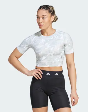 Techfit Camo Print Crop Training Tee