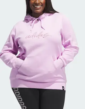 Adidas Embroidered Logo Hoodie (Plus Size)