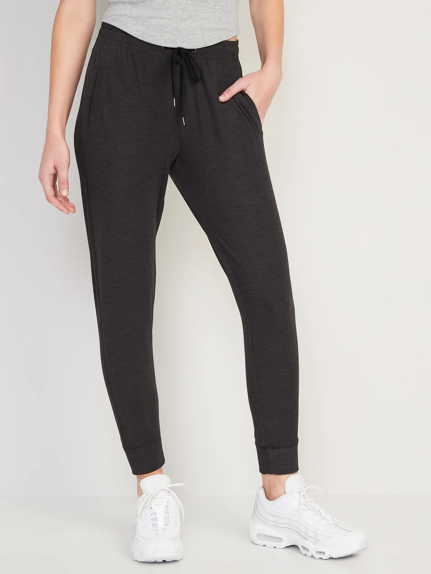 Old Navy Mid-Rise Breathe ON Jogger Pants for Women black. 1