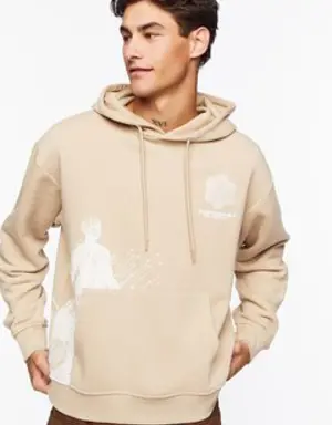 Forever 21 XXI Systems Inc Graphic Hoodie Taupe/Cream
