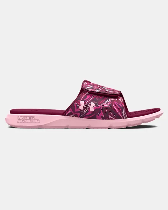 Under Armour Girls' UA Ignite Pro Graphic Strap Slides. 1